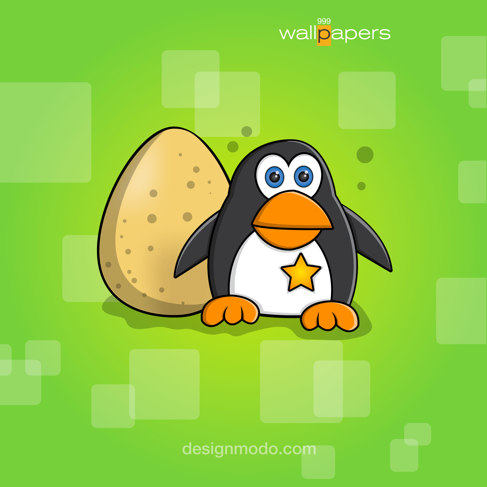 Sheriff Penguin for 2048 x 2048 New iPad resolution