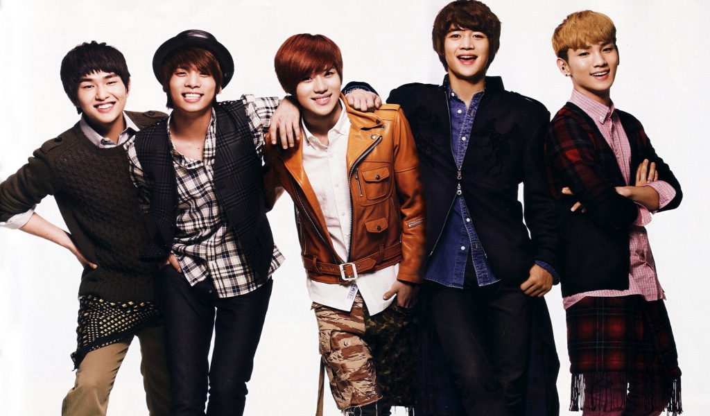 Shinee Band for 1024 x 600 widescreen resolution