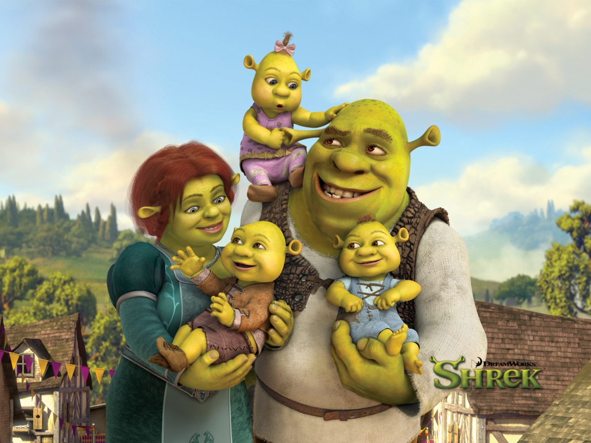Shreks Family for 1152 x 864 resolution