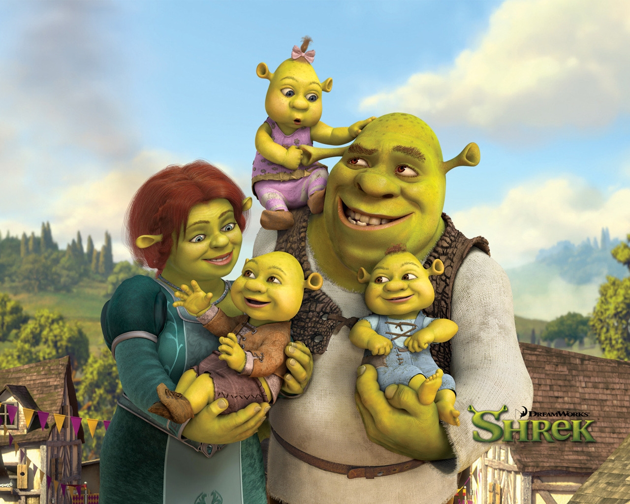 Shreks Family for 1280 x 1024 resolution