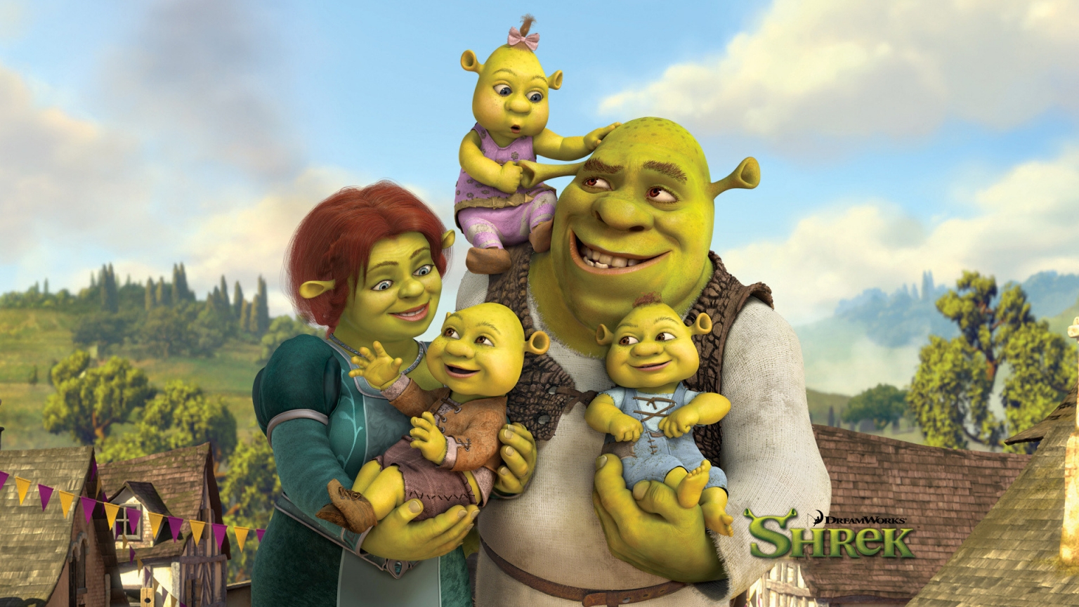Shreks Family for 1536 x 864 HDTV resolution