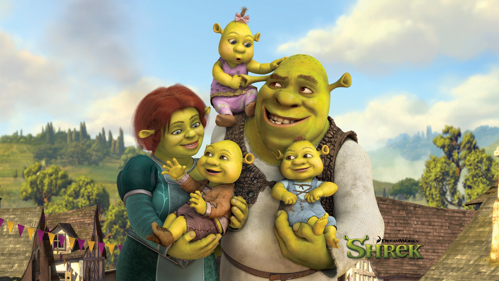 Shreks Family for 1920 x 1080 HDTV 1080p resolution