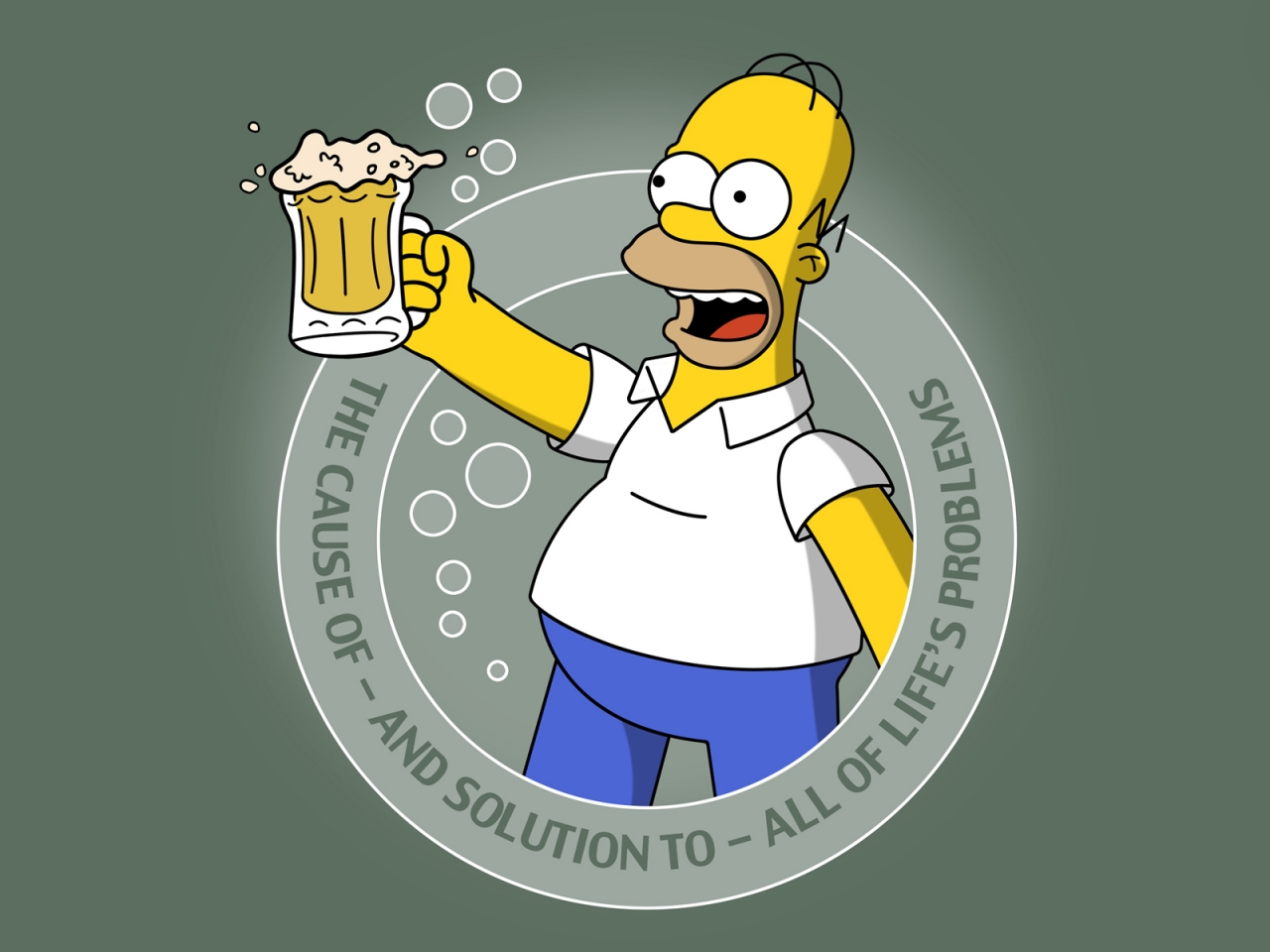Simpsons and Beer for 1280 x 960 resolution
