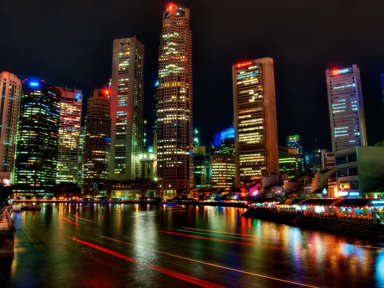 Singapore Night View for 1280 x 960 resolution