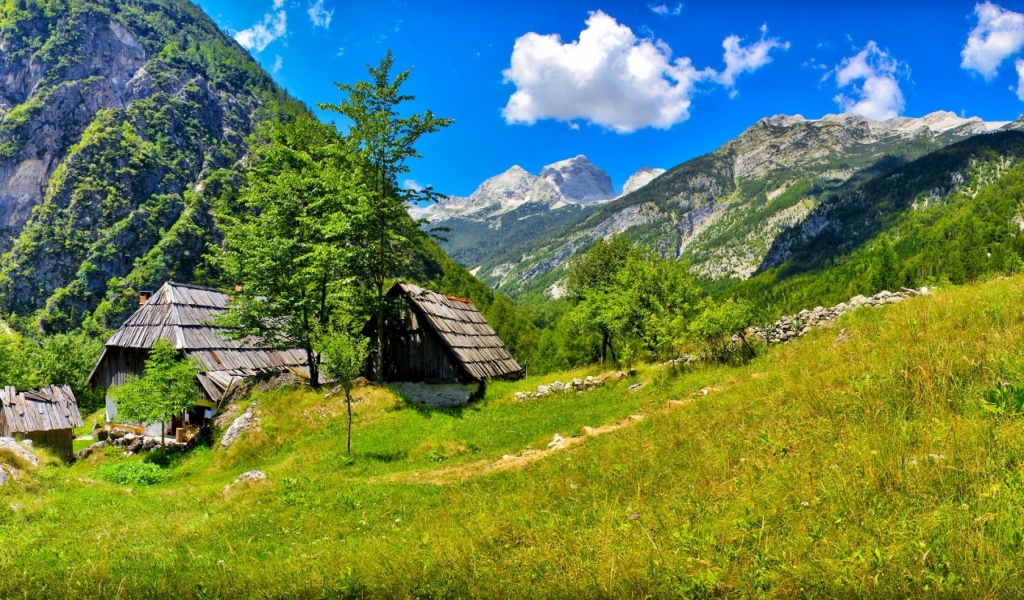 Slovenia Bovec Landscape for 1024 x 600 widescreen resolution