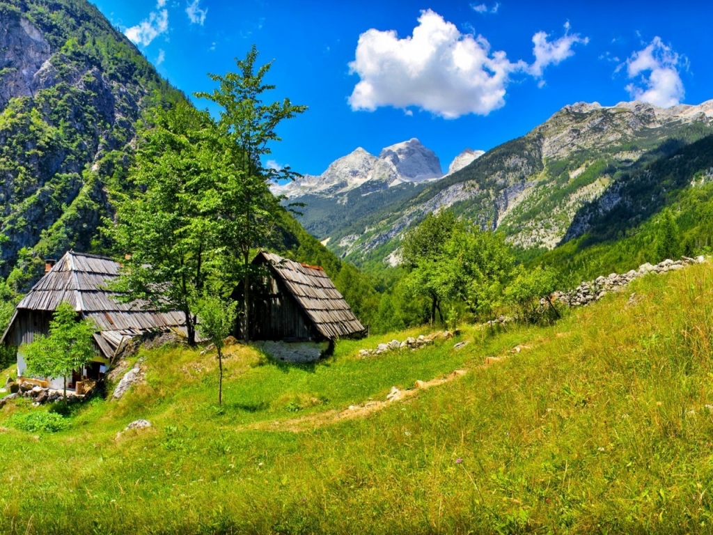 Slovenia Bovec Landscape for 1024 x 768 resolution