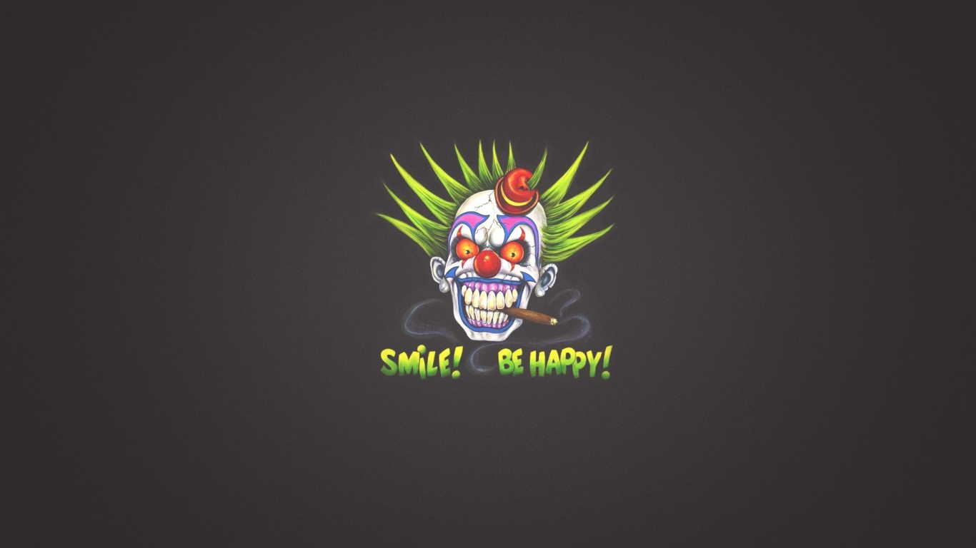 Smile and Be Happy for 1366 x 768 HDTV resolution