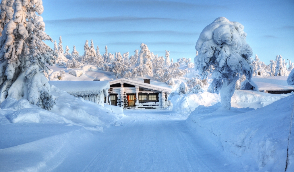 Snow House for 1024 x 600 widescreen resolution