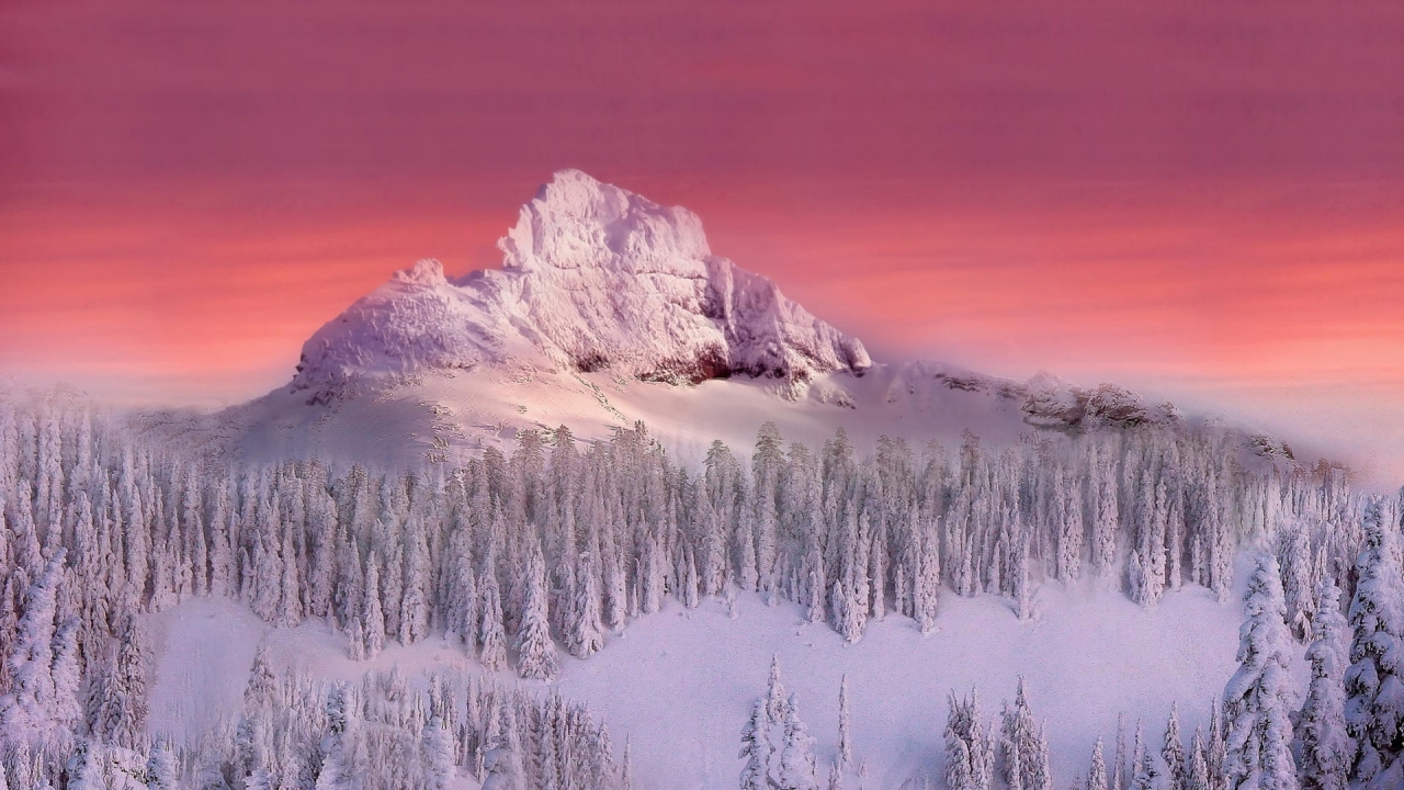 Snow Winter Mountain for 1280 x 720 HDTV 720p resolution