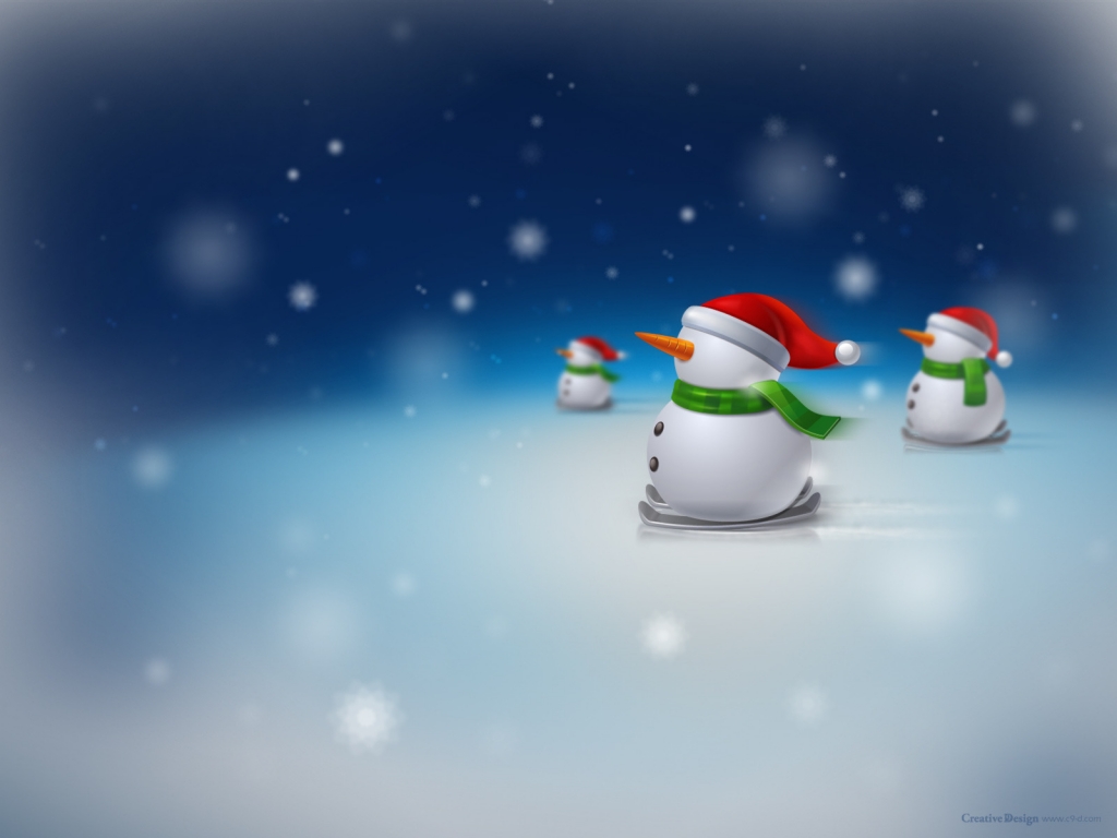 Snowman for 1024 x 768 resolution