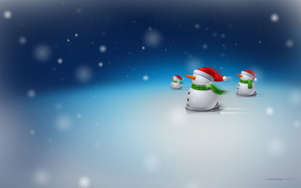 Snowman for 1280 x 800 widescreen resolution