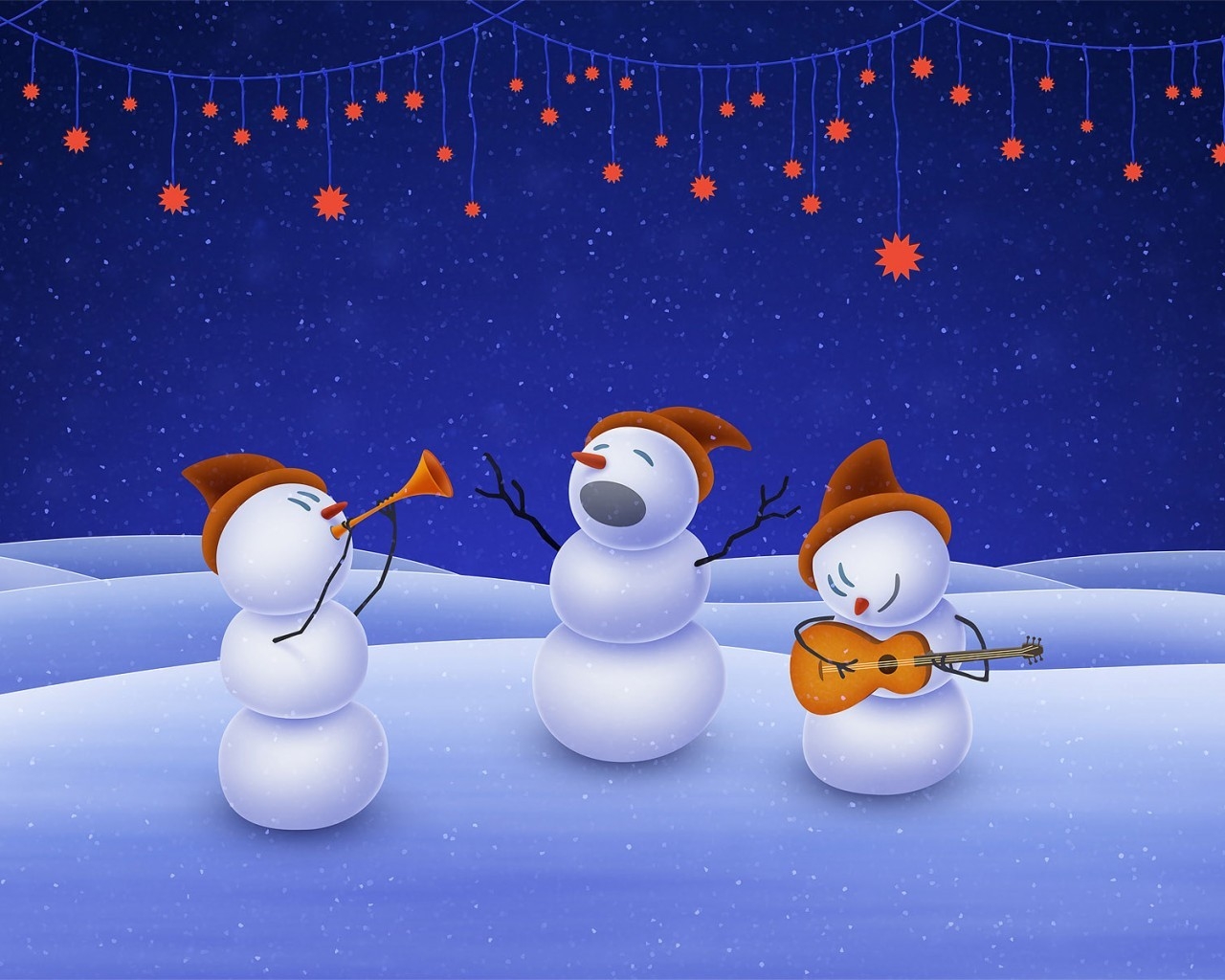 Snowmen Band for 1280 x 1024 resolution