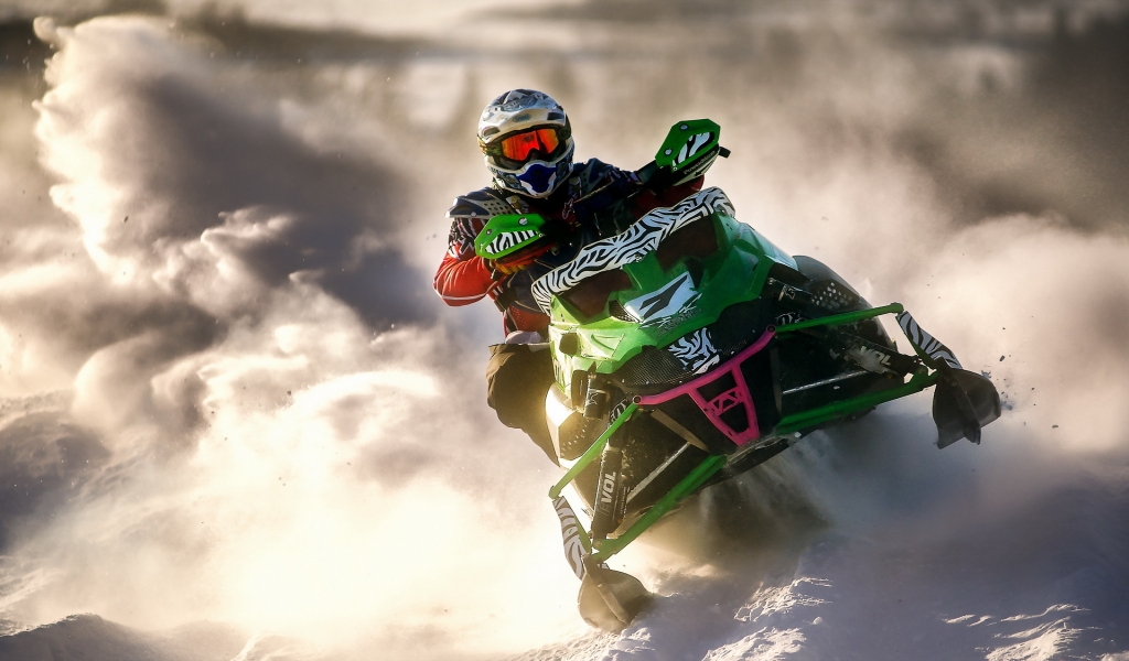 Snowmobile  for 1024 x 600 widescreen resolution