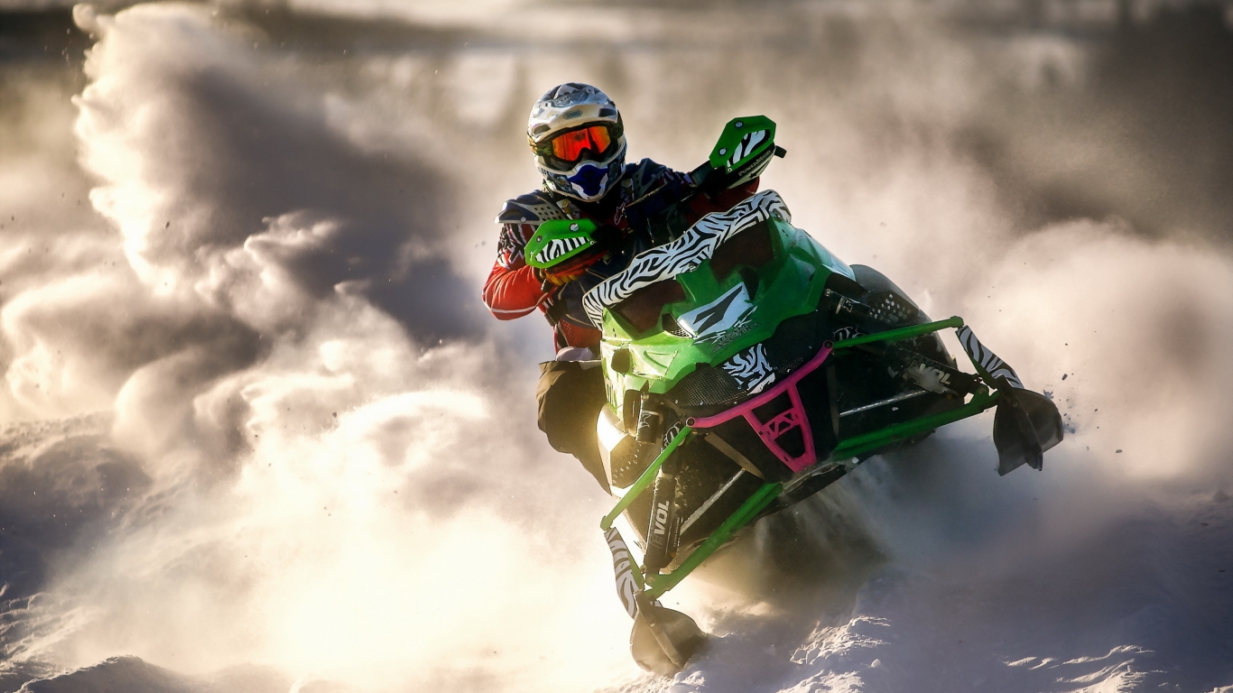 Snowmobile  for 1366 x 768 HDTV resolution