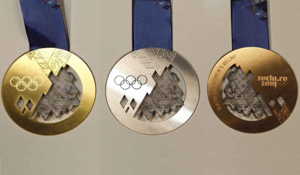 Sochi 2014 Medals for 1024 x 600 widescreen resolution