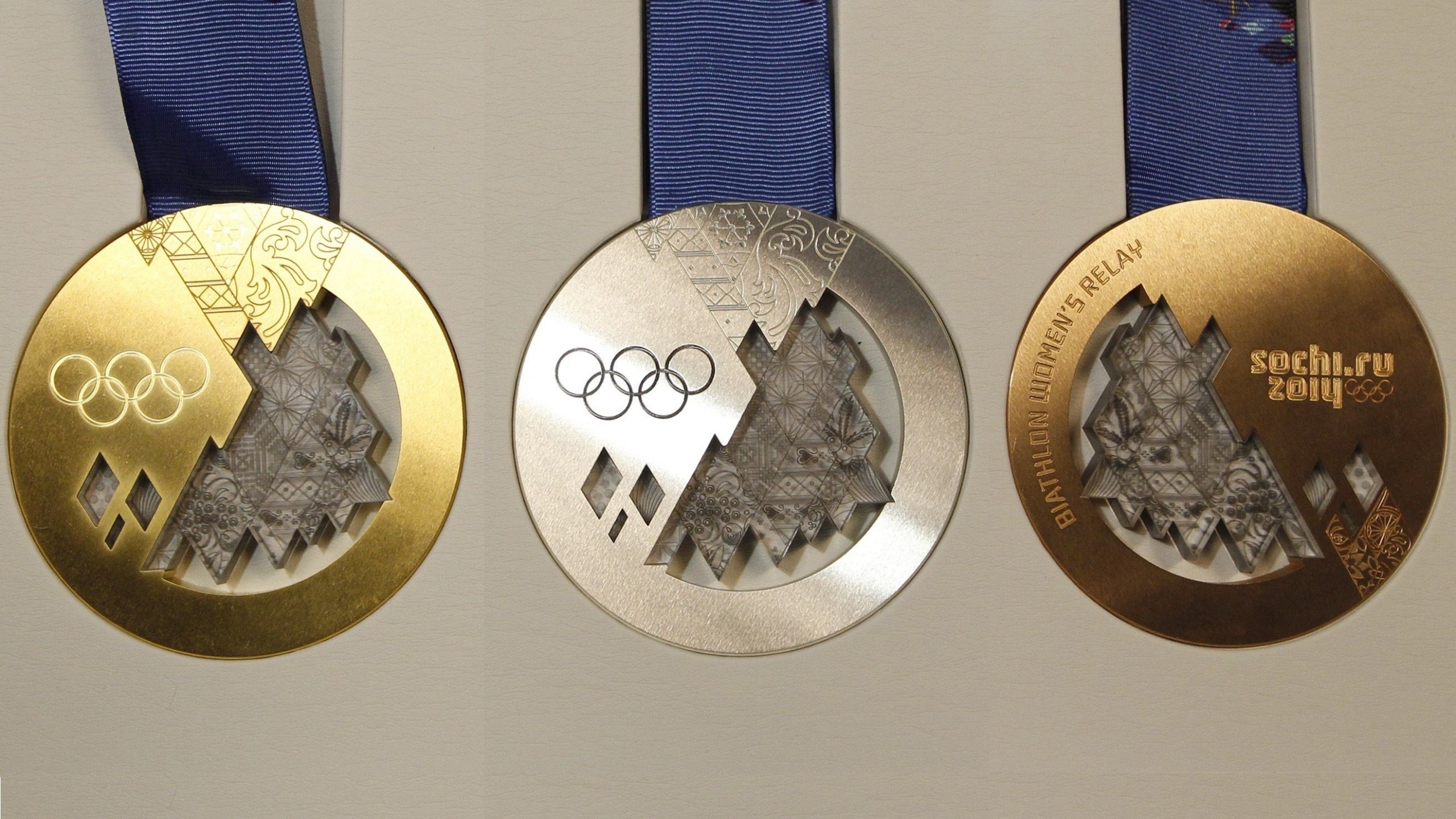 Sochi 2014 Medals for 2560x1440 HDTV resolution