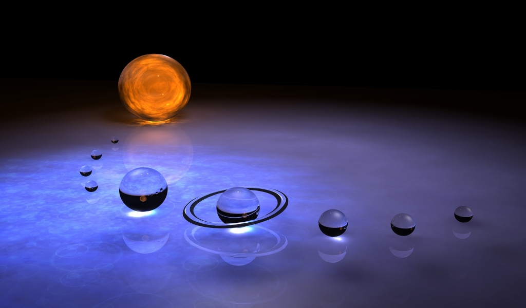 Solar System for 1024 x 600 widescreen resolution