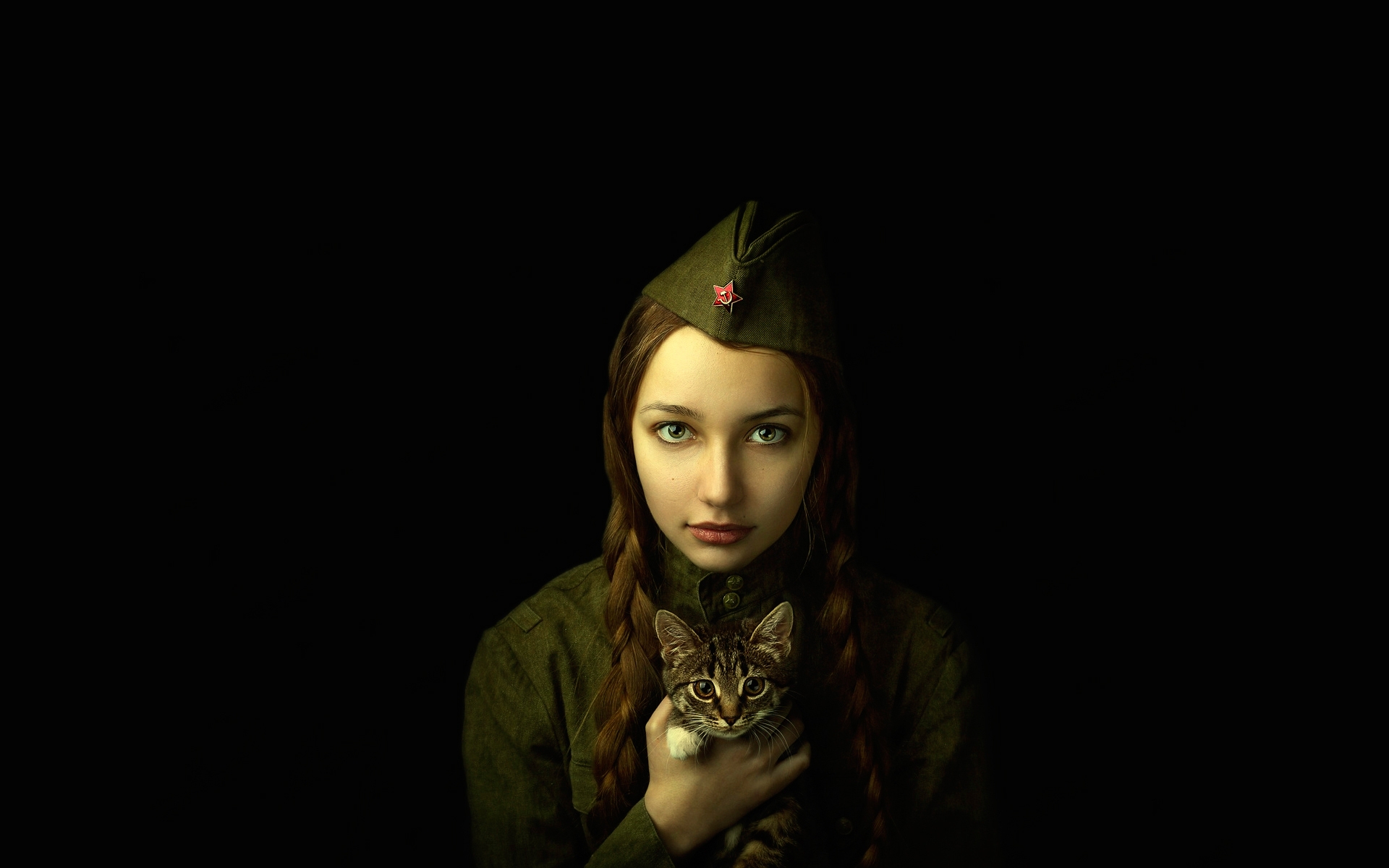 Soldier Girl Portrait for 1920 x 1200 widescreen resolution