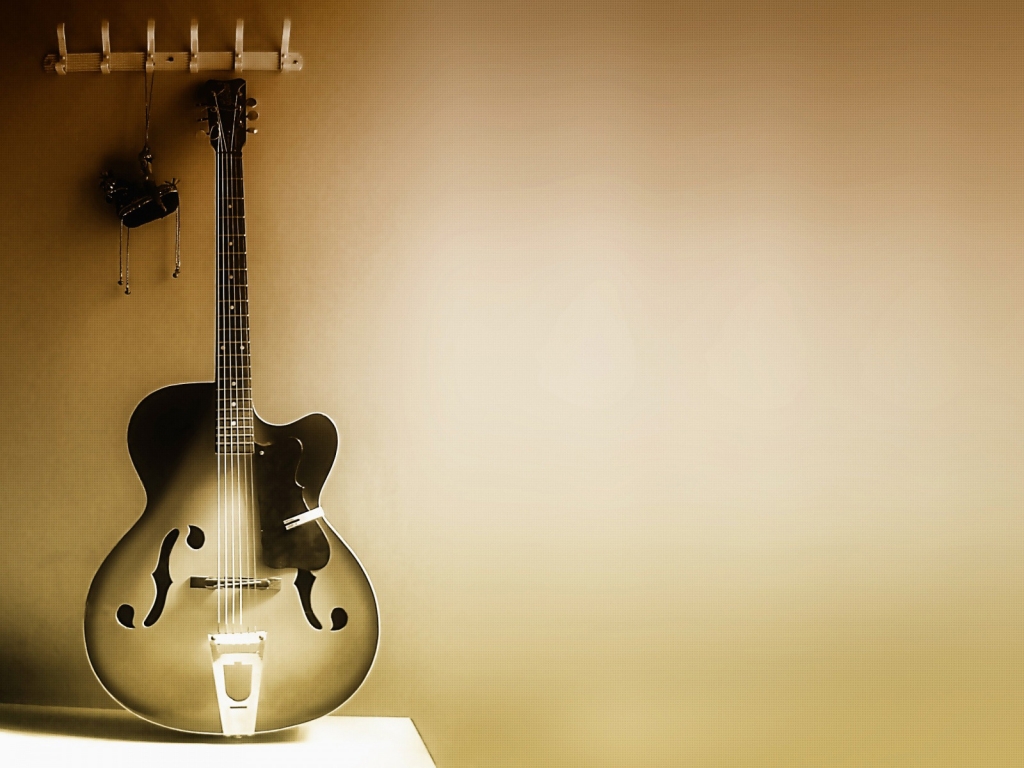 Solitary Guitar for 1024 x 768 resolution