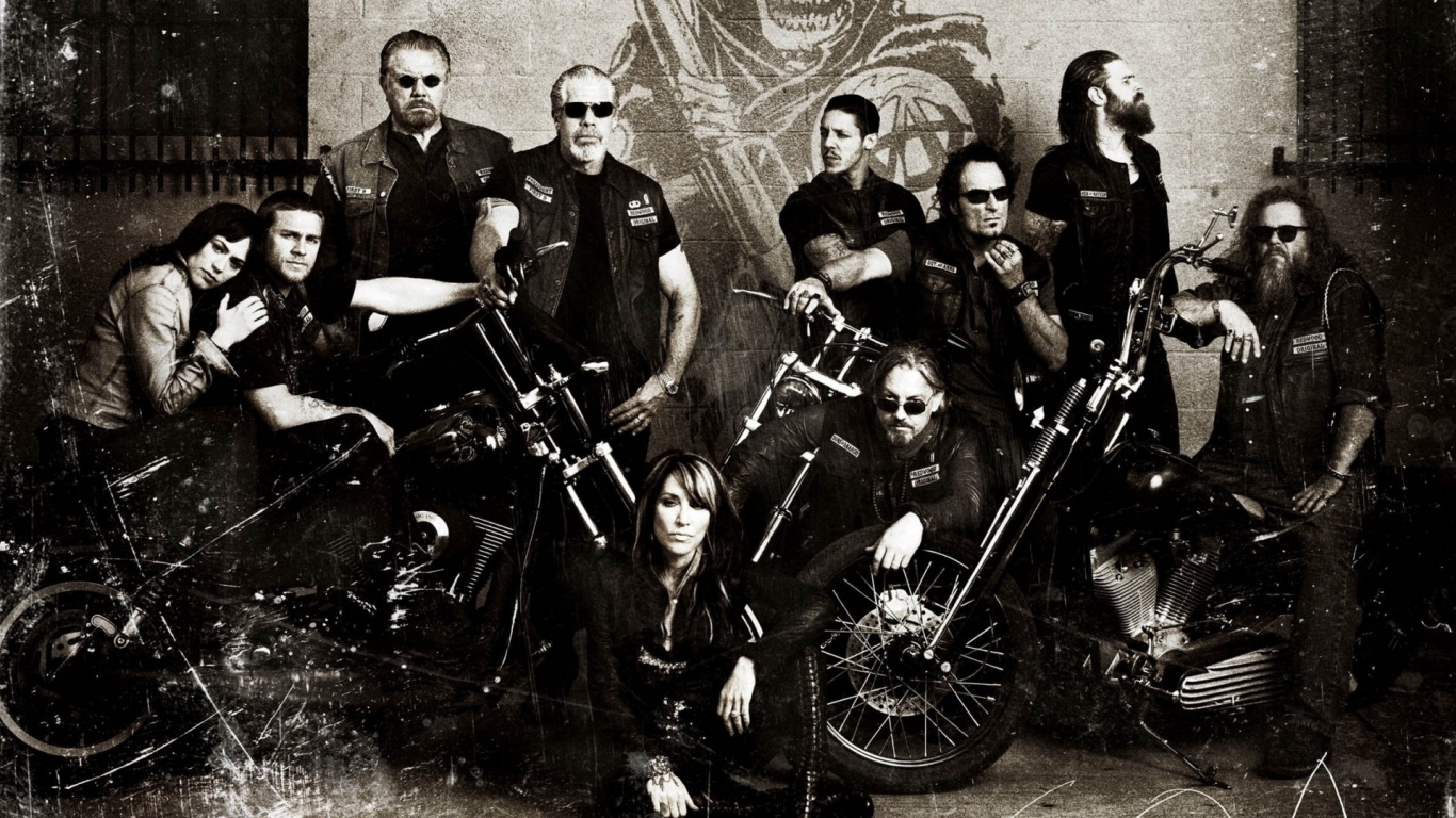 Sons of Anarchy Television Drama for 1366 x 768 HDTV resolution