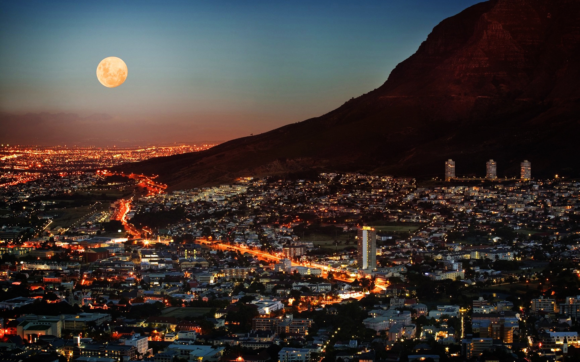 South Africa Night for 1920 x 1200 widescreen resolution