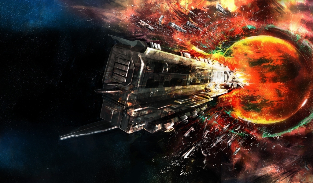 Space Crash for 1024 x 600 widescreen resolution