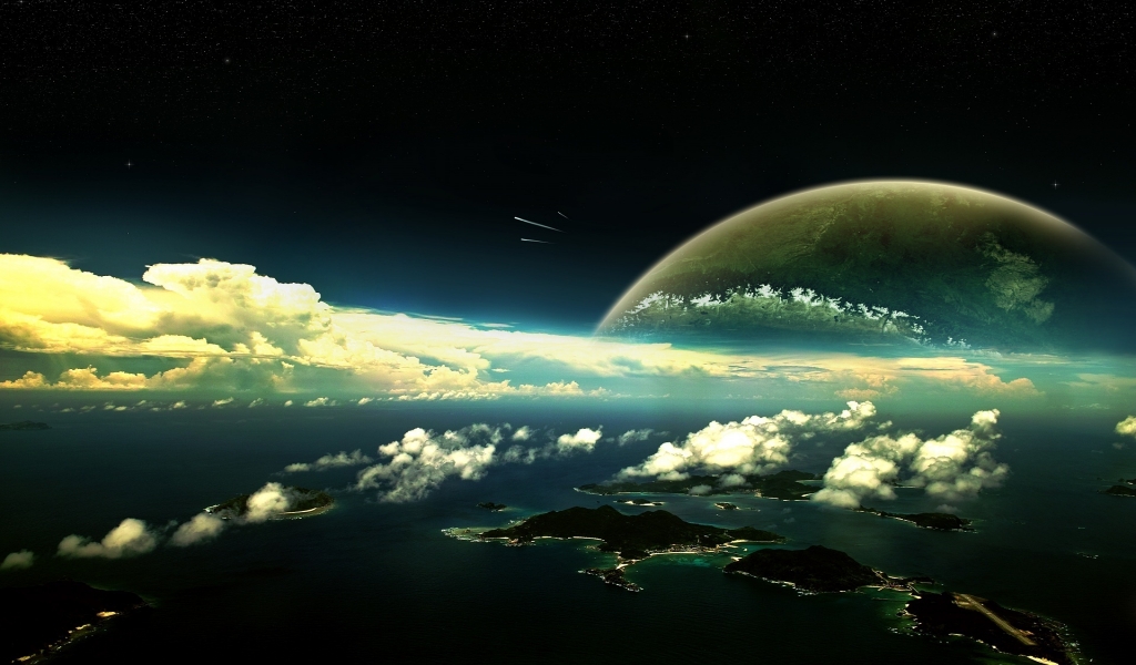 Space Exosphere for 1024 x 600 widescreen resolution