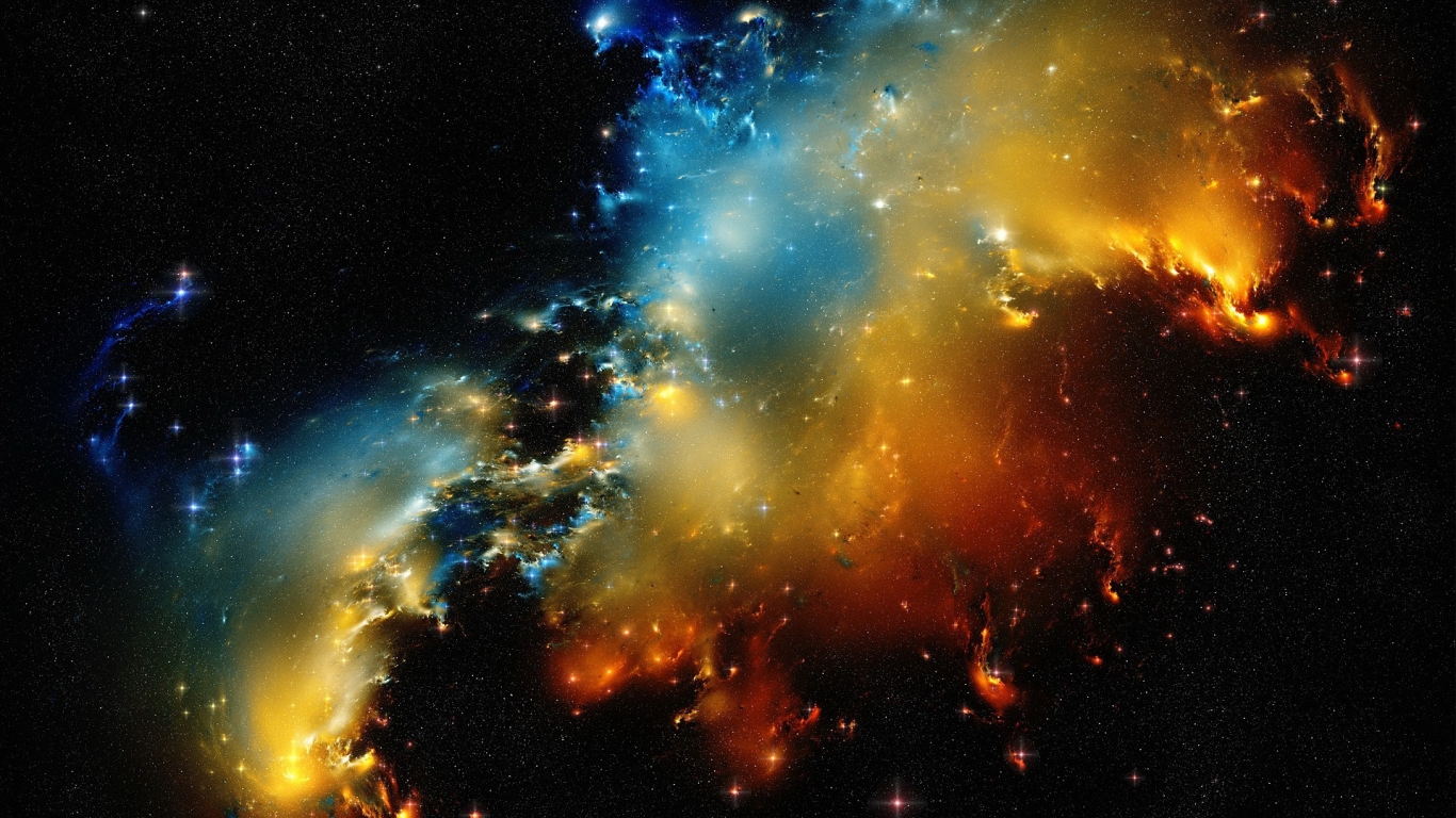 Space Nebula for 1366 x 768 HDTV resolution