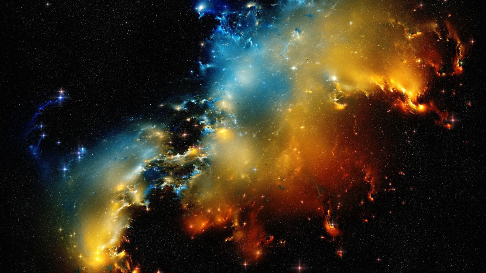 Space Nebula 1600 x 900 HDTV Wallpaper