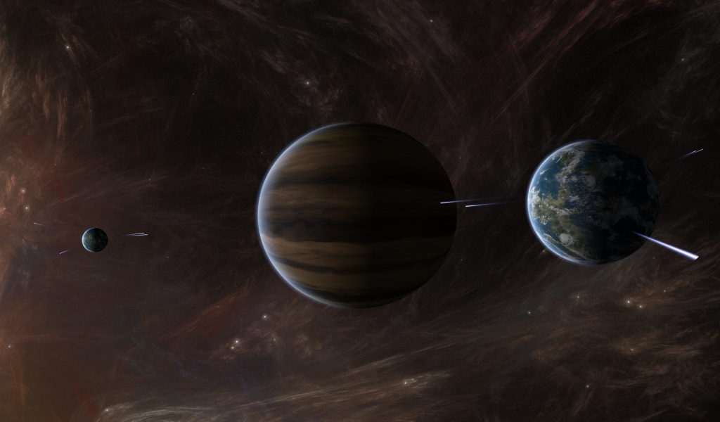 Space Planets Activity for 1024 x 600 widescreen resolution