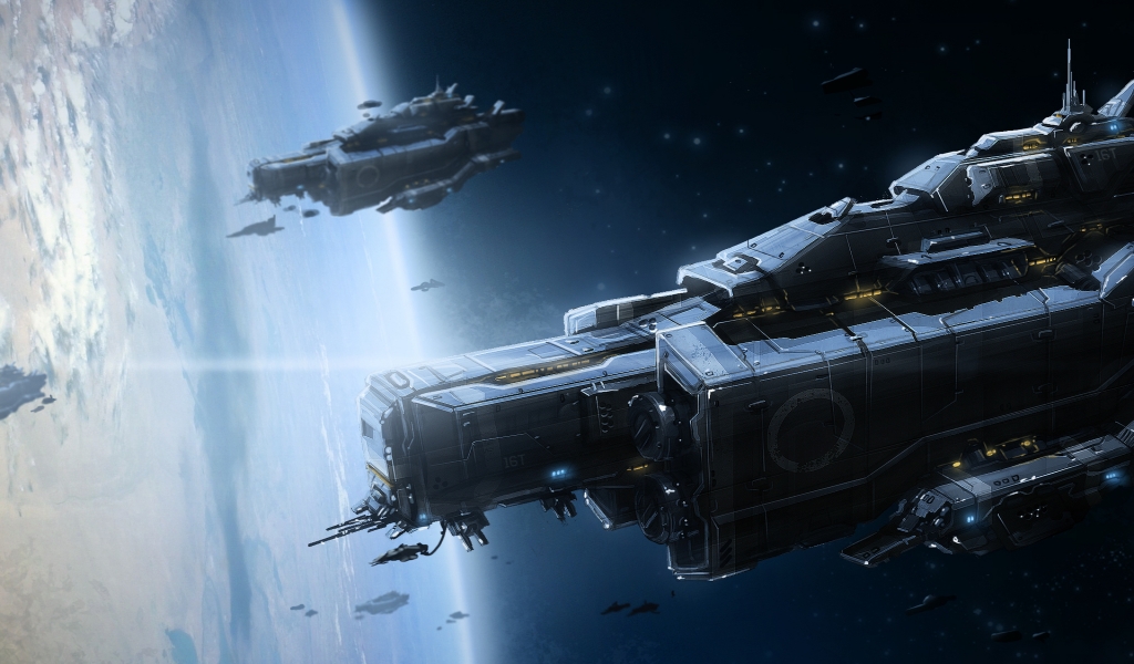 Space Ships for 1024 x 600 widescreen resolution