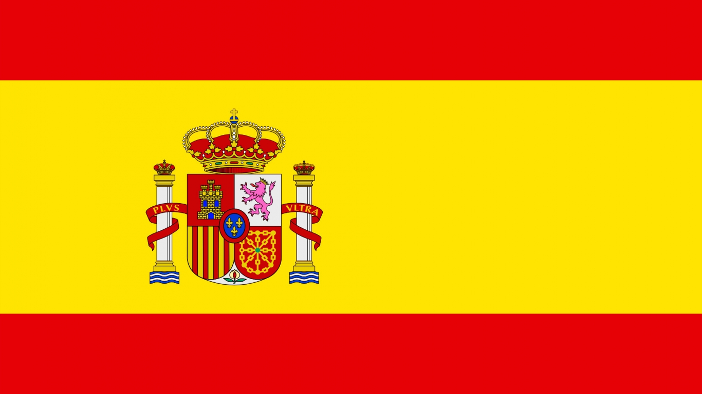 Spain Flag for 1366 x 768 HDTV resolution