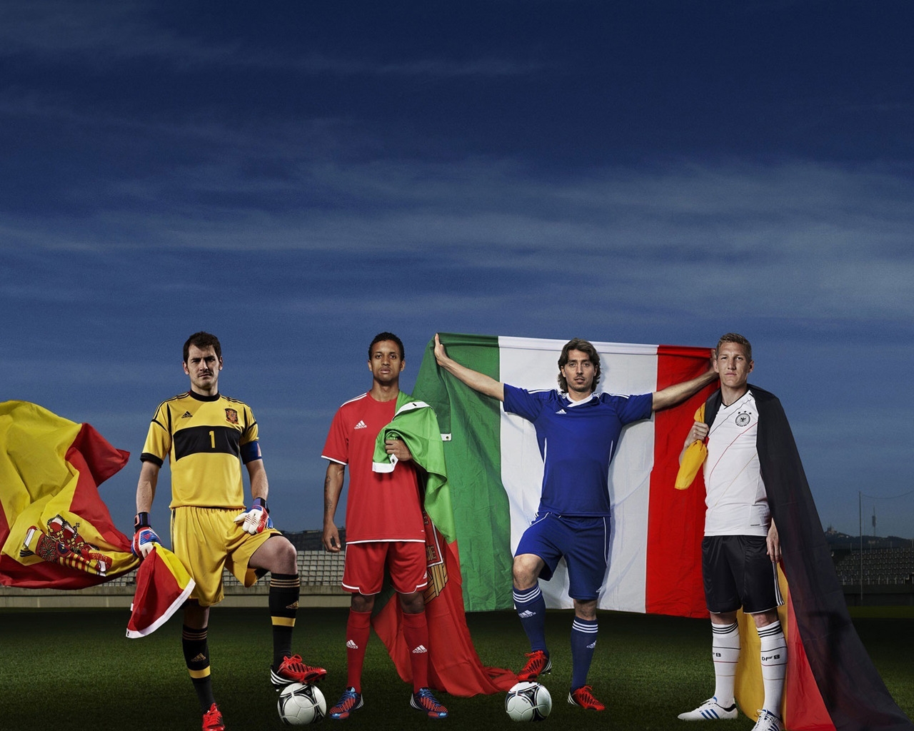 Spain Portugal Italy and Germany for 1280 x 1024 resolution