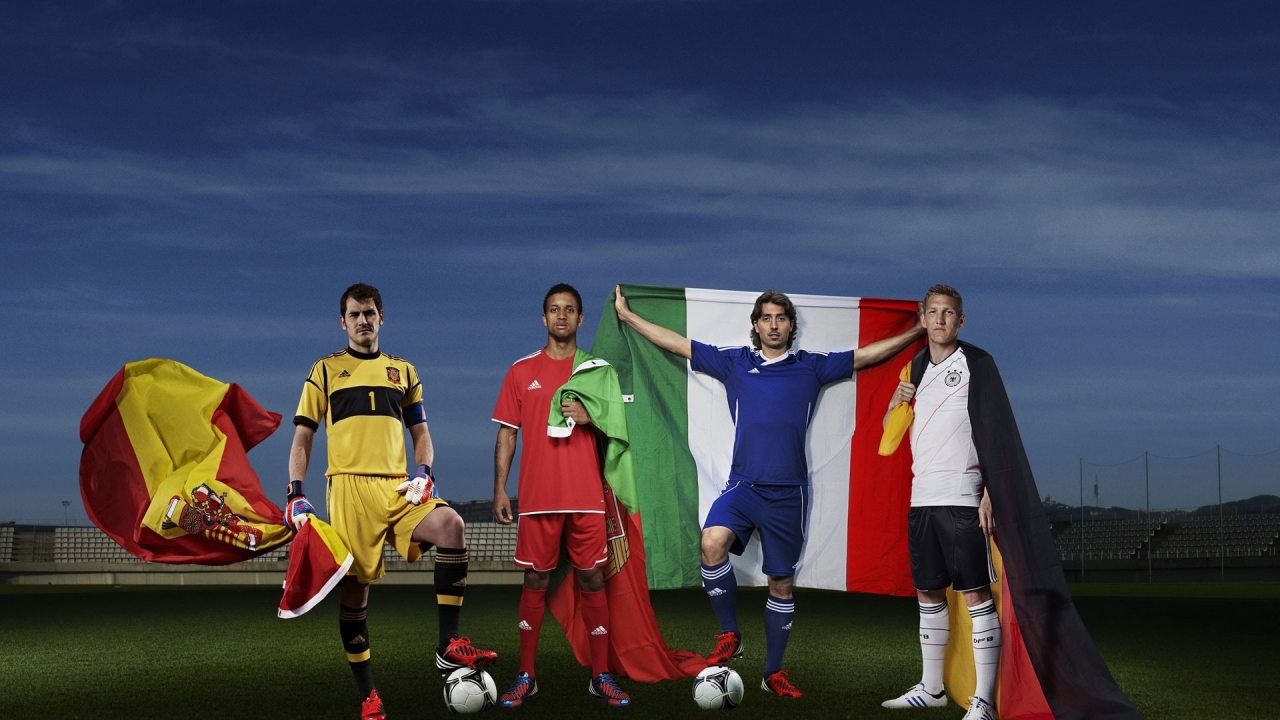 Spain Portugal Italy and Germany for 1280 x 720 HDTV 720p resolution