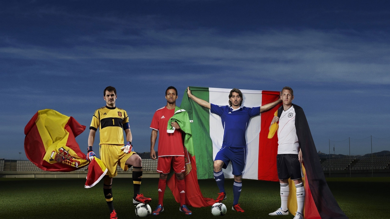Spain Portugal Italy and Germany for 1366 x 768 HDTV resolution