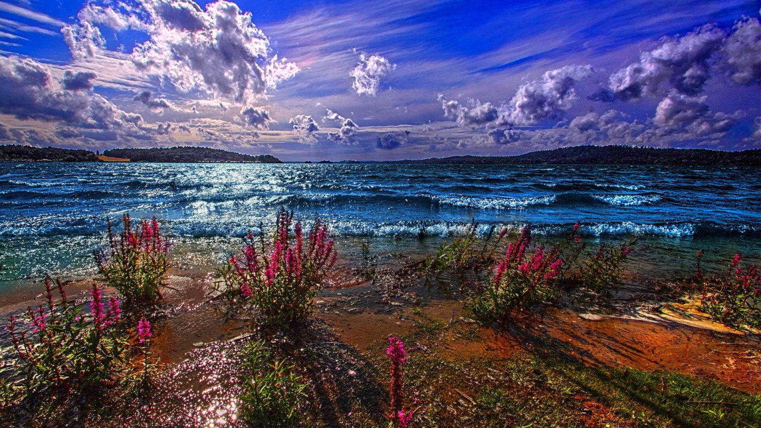 Special Blue Landscape for 1536 x 864 HDTV resolution