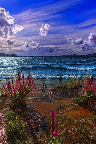 Special Blue Landscape for 320 x 480 iPhone resolution