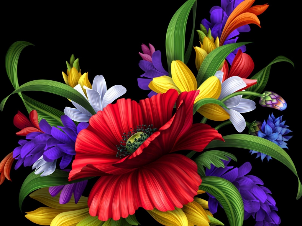 Special Flower Bouquet for 1024 x 768 resolution