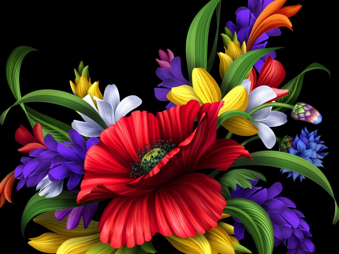 Special Flower Bouquet for 1152 x 864 resolution