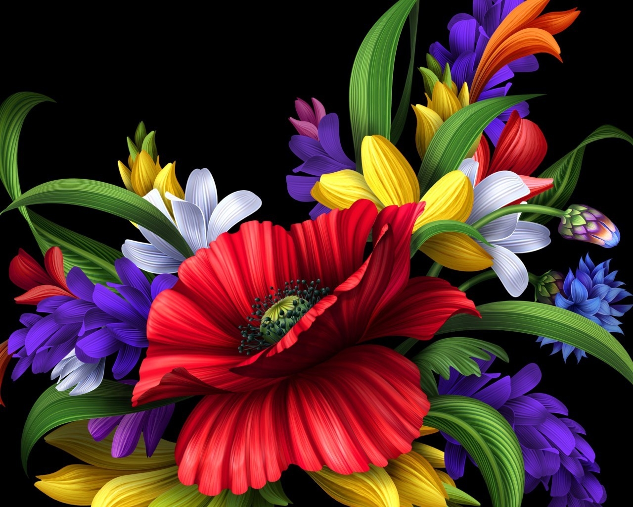 Special Flower Bouquet for 1280 x 1024 resolution