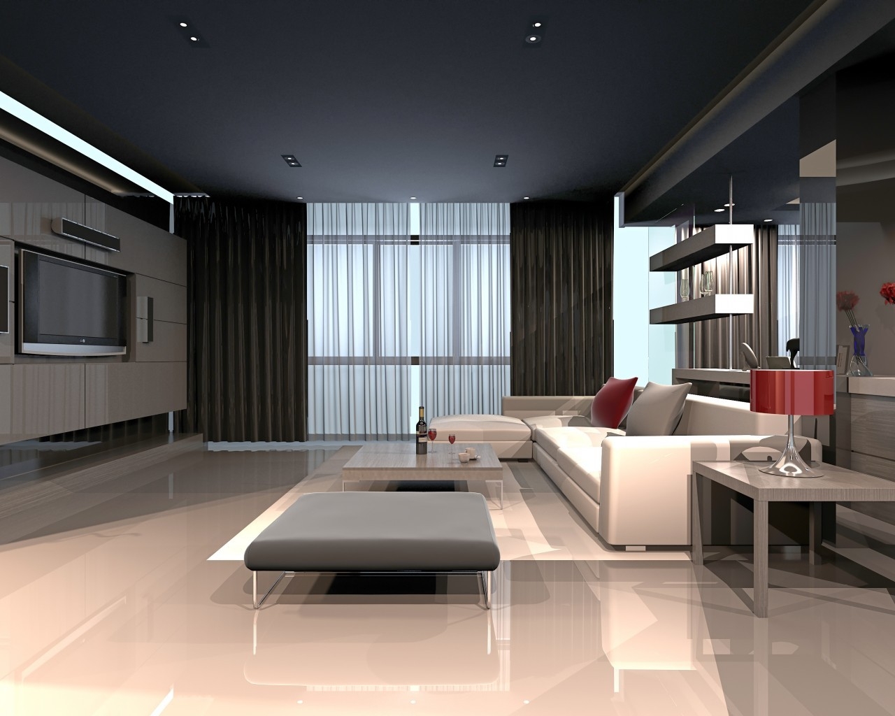 Spectacular Living Room Design for 1280 x 1024 resolution
