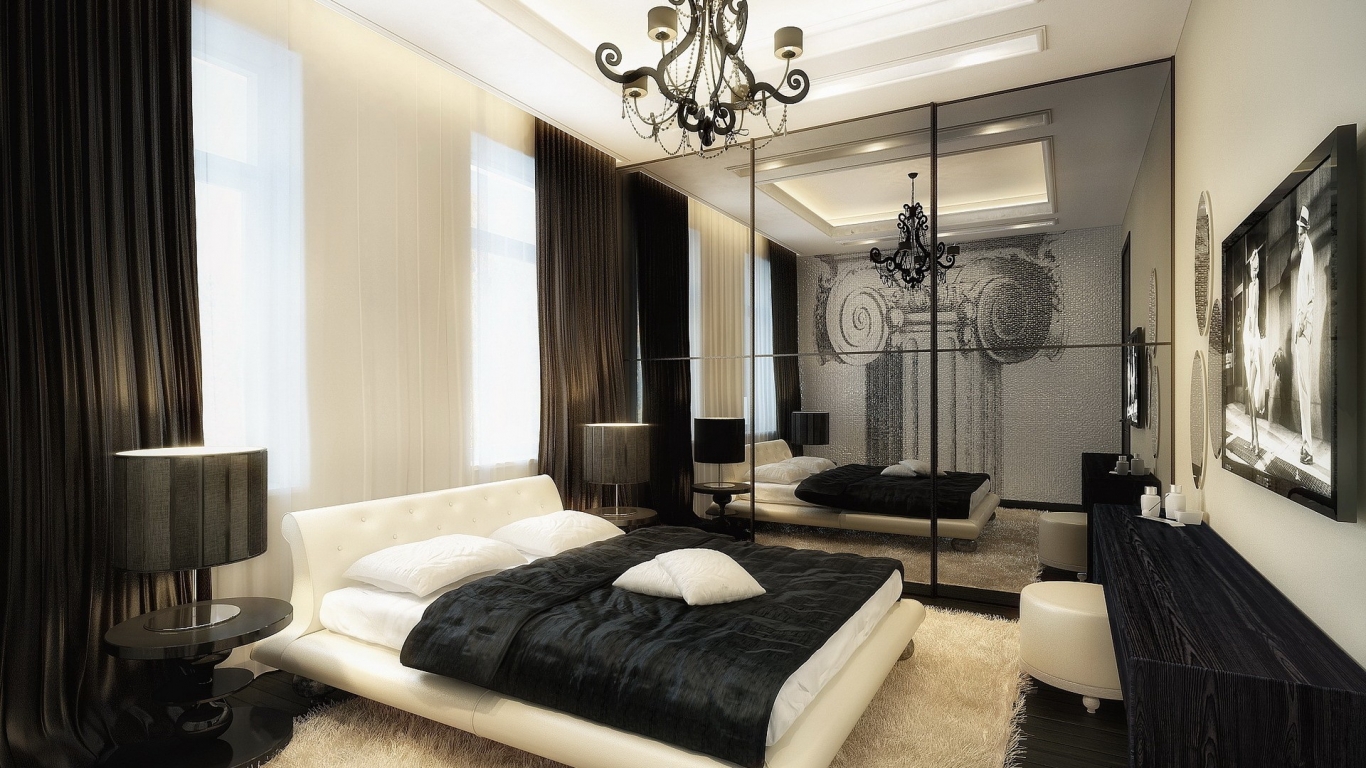 Splendid Bedroom Design for 1366 x 768 HDTV resolution