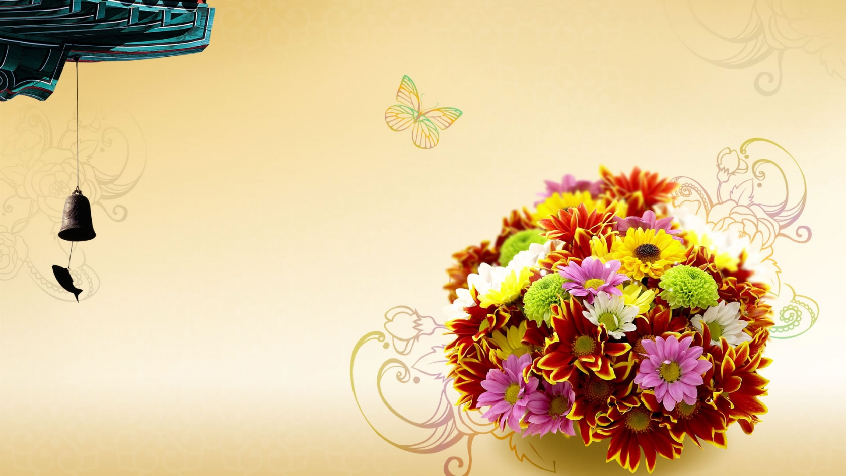 Spring bouquet for 1680 x 945 HDTV resolution