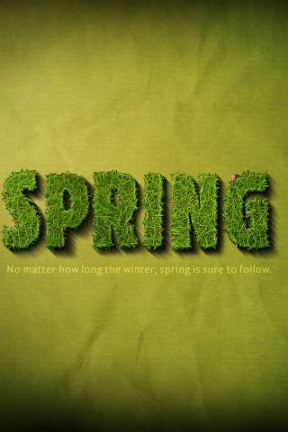 Spring Time Background for 320 x 480 iPhone resolution