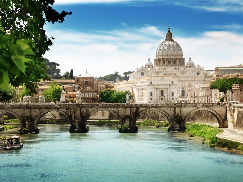 St Angelo Bridge Rome for 1024 x 768 resolution