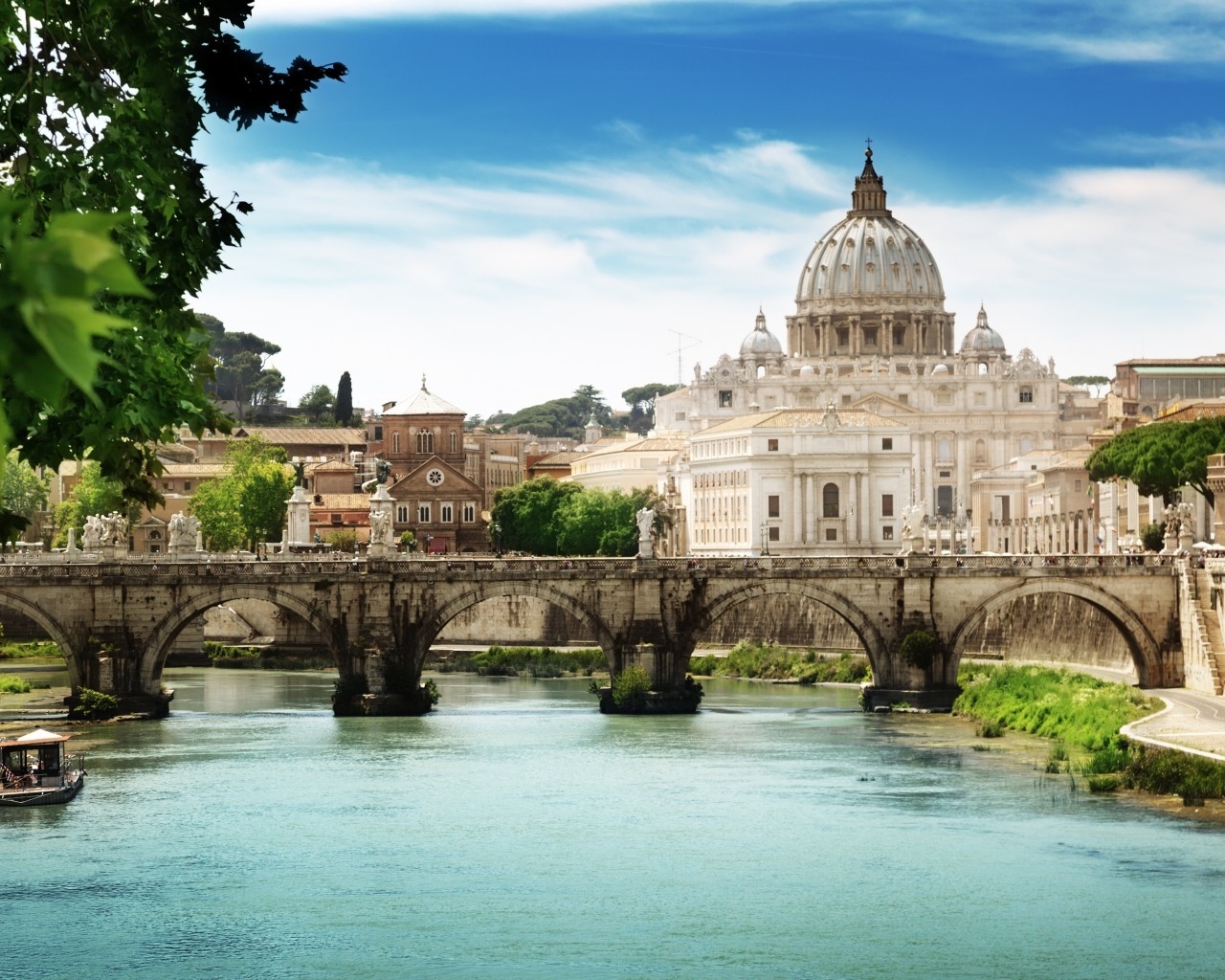 St Angelo Bridge Rome for 1280 x 1024 resolution