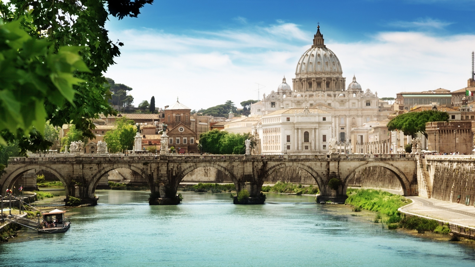 St Angelo Bridge Rome for 1600 x 900 HDTV resolution