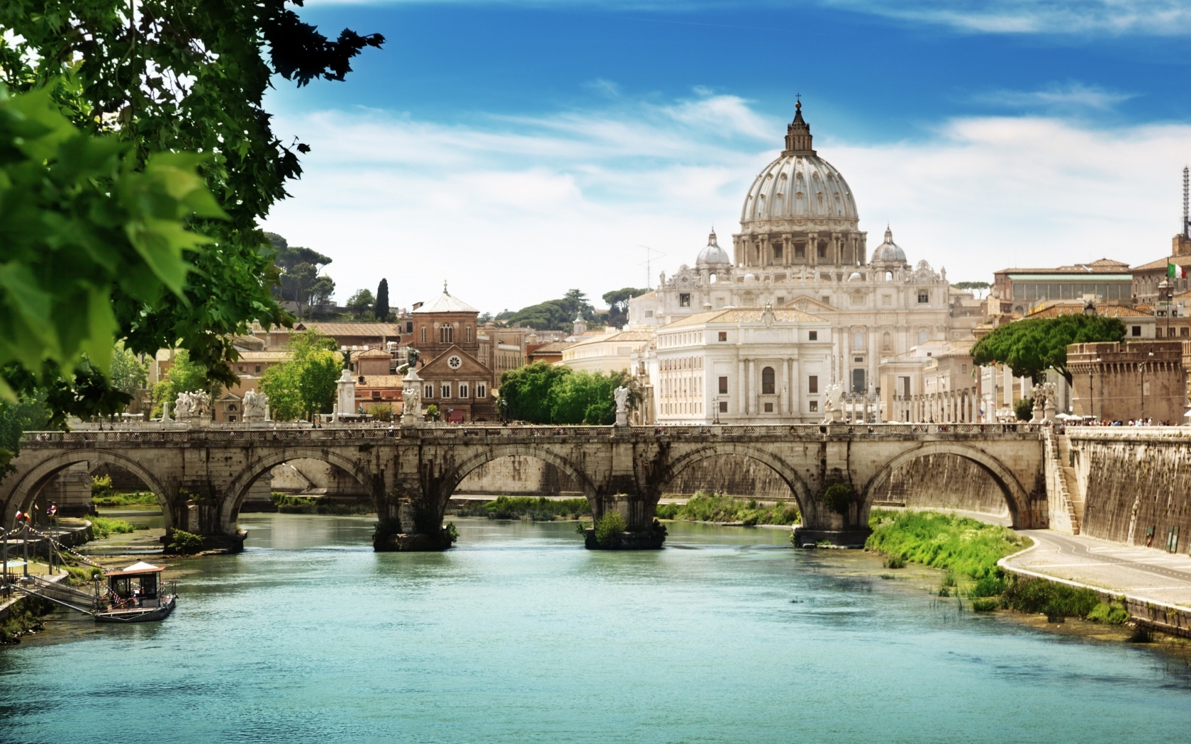 St Angelo Bridge Rome for 1680 x 1050 widescreen resolution