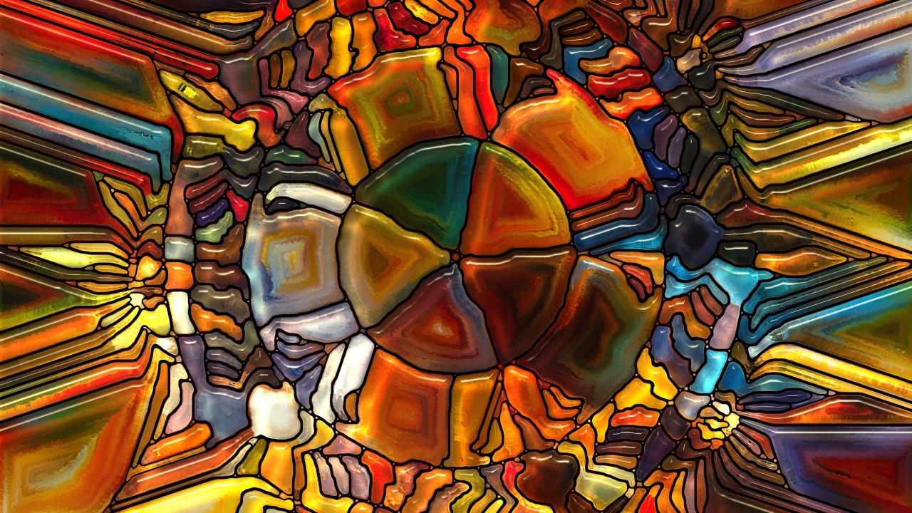 Stained Glass for 1280 x 720 HDTV 720p resolution