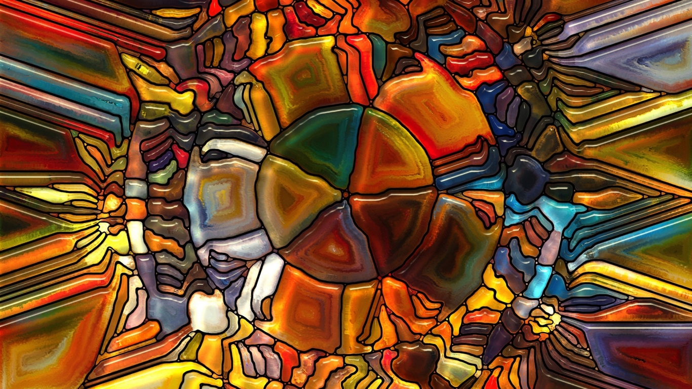 Stained Glass for 1366 x 768 HDTV resolution